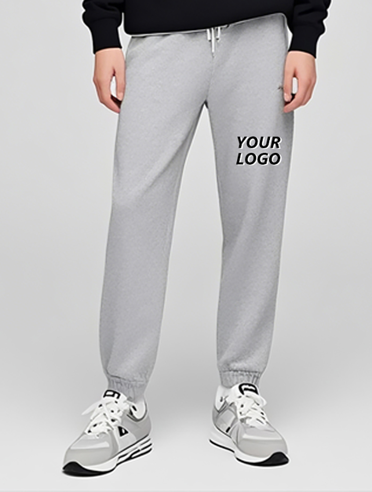 Tukkumyynti Lämmin puuvillafleece 350GSM raskaat päivittäiset streetwear-housut
