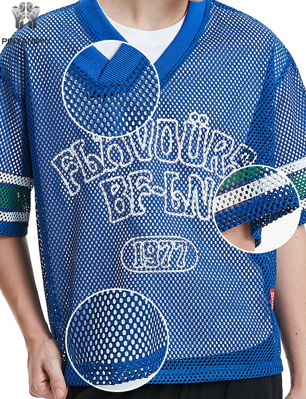 Hengittävä, mittatilaustyönä valmistettu Macro Mesh -t-paita, isoreikäinen verkkopaita urheiluun ja kesään