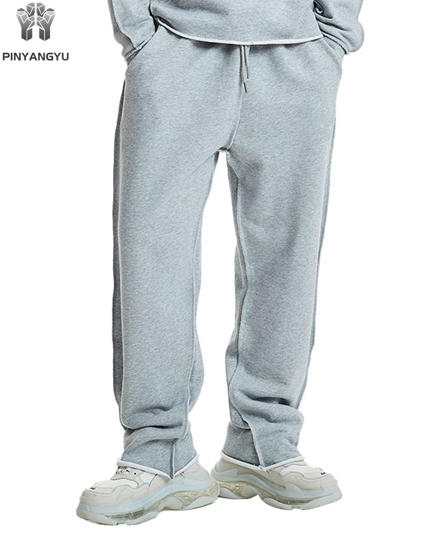 Mittatilaustyönä tehdyt suorat collegehousut - 100% puuvillaa, unisex-oloasu