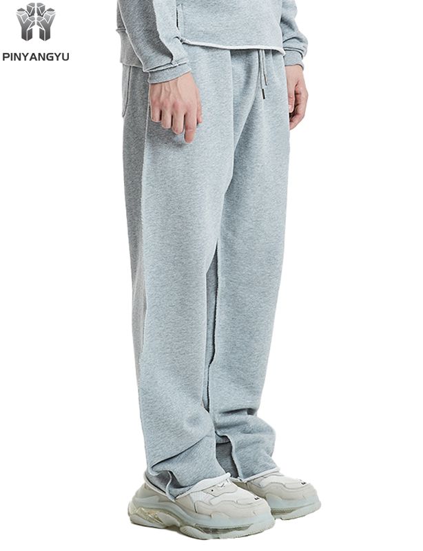 Mittatilaustyönä tehdyt suorat collegehousut - 100% puuvillaa, unisex-oloasu