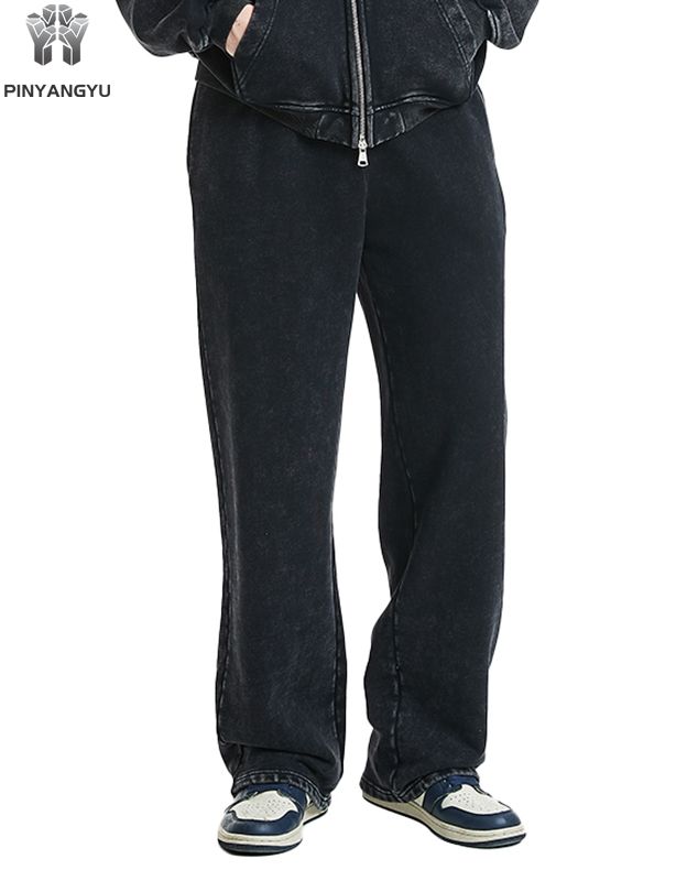 Happopesut French Terry -puuvillaiset collegehousut, oma logo, ylisuuret, laukulliset ja leveät lahkeet