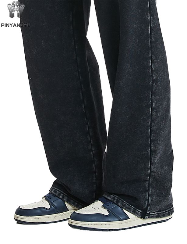 Happopesut French Terry -puuvillaiset collegehousut, oma logo, ylisuuret, laukulliset ja leveät lahkeet