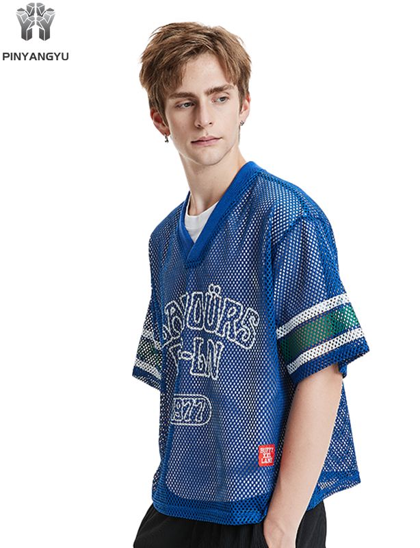 Hengittävä, mittatilaustyönä valmistettu Macro Mesh -t-paita, isoreikäinen verkkopaita urheiluun ja kesään