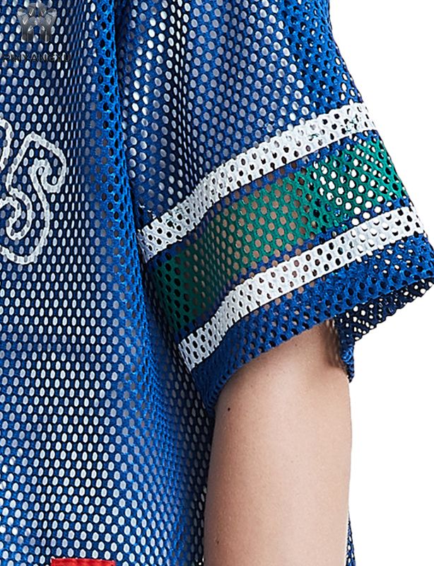 Hengittävä, mittatilaustyönä valmistettu Macro Mesh -t-paita, isoreikäinen verkkopaita urheiluun ja kesään